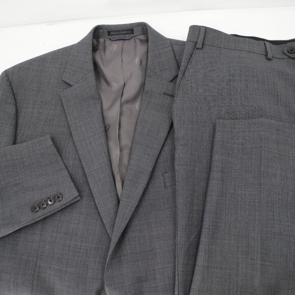 Lauren Ralph Lauren Suit Mens 46L 42x32 Wool Blend Natural Stretch sharkskin - Picture 1 of 16